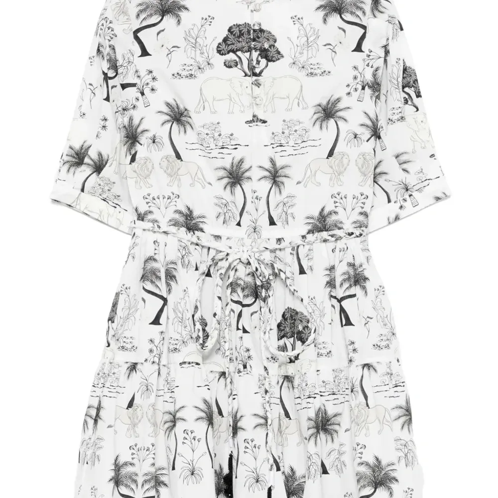 Платье мини с графичным принтом