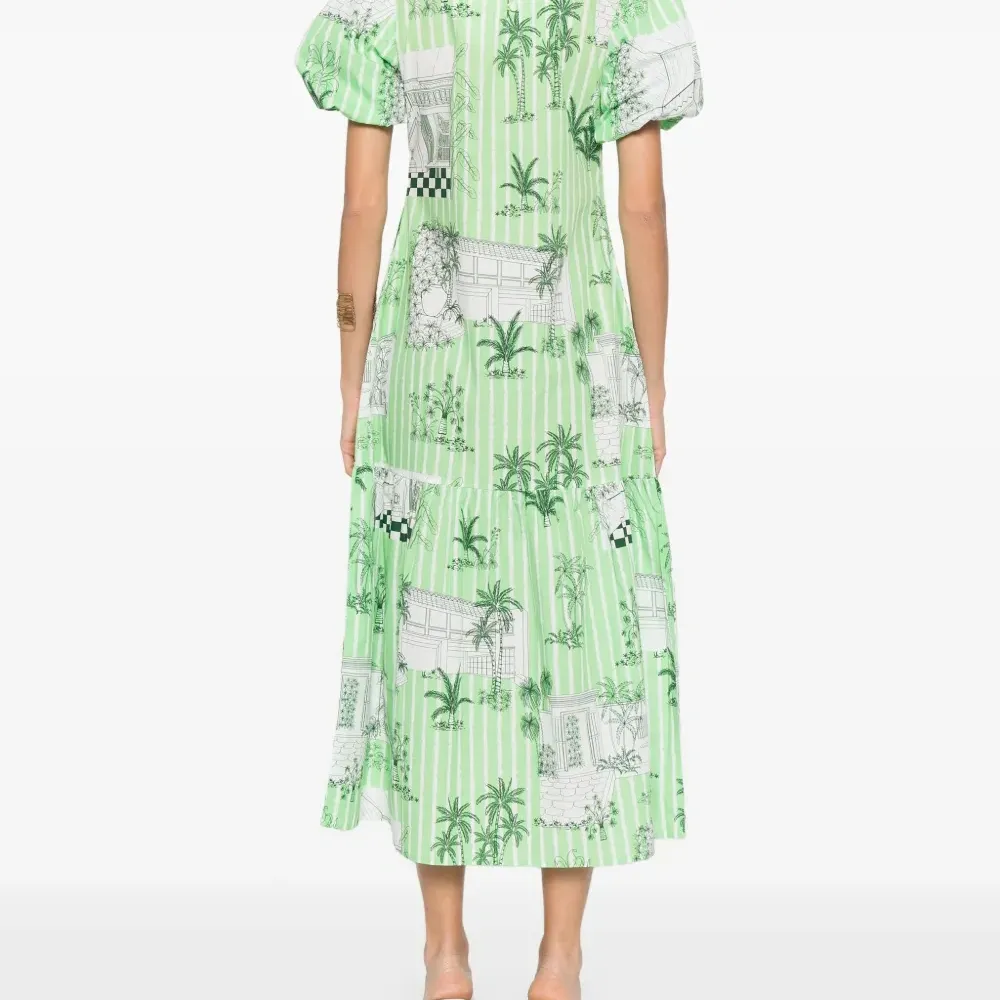 Платье миди с графичным принтом