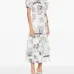 Платье миди с графичным принтом