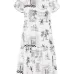 Платье миди с графичным принтом