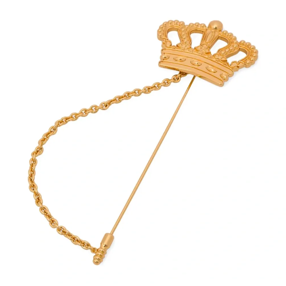 Брошь с декором в виде короны