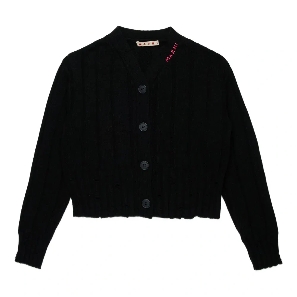 Кардиган с вышитым логотипом