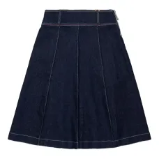 Джинсовая юбка со складками