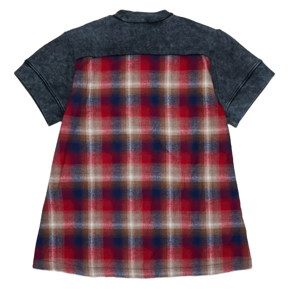 Клетчатое платье со вставками