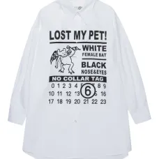 Платье-рубашка с принтом