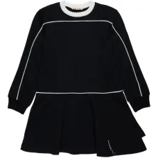 Платье с вышитым логотипом