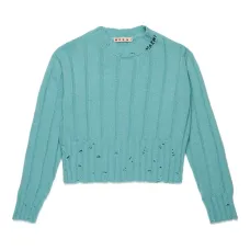 свитер с вышитым логотипом