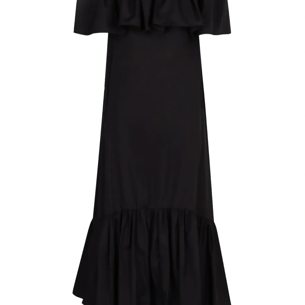 Платье миди с оборками