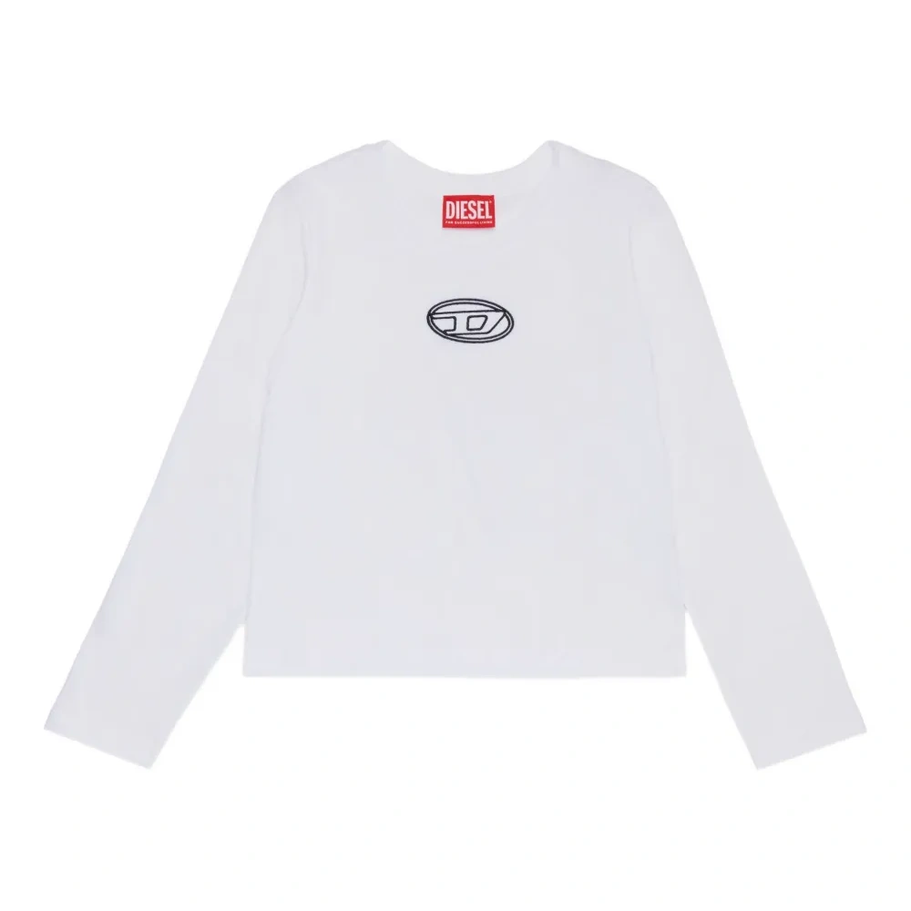 Топ с длинными рукавами и вышитым логотипом Топ с длинными рукавами и вышитым логотипом