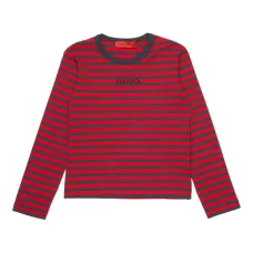 полосатая футболка с логотипом