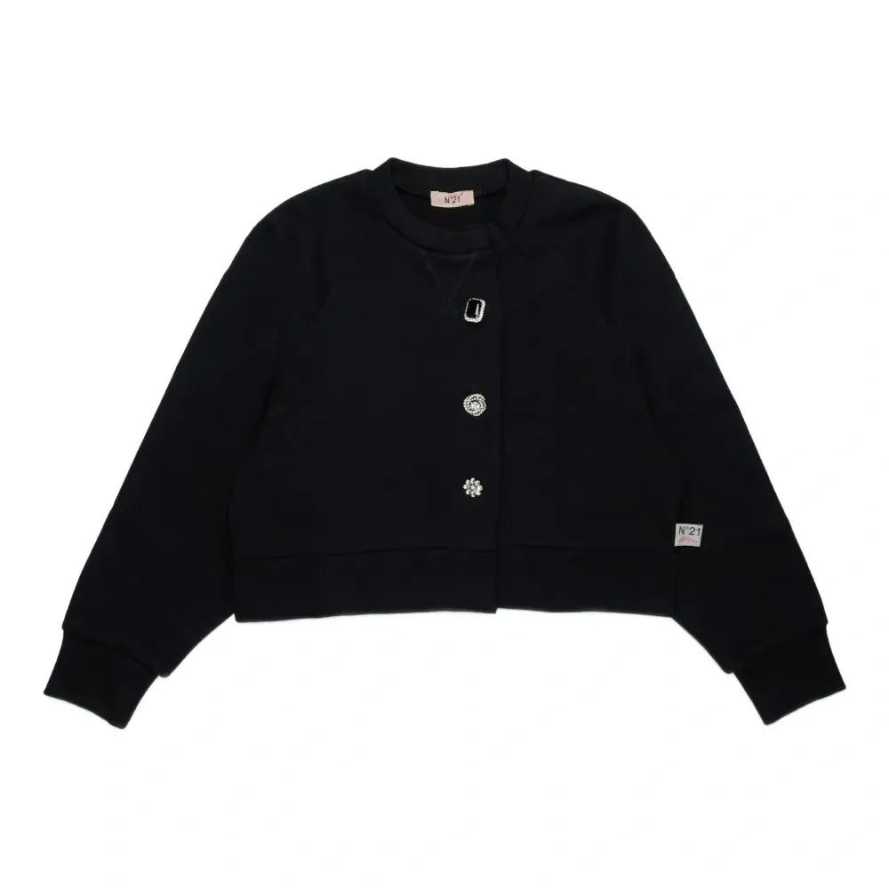 Толстовка с декоративными пуговицами