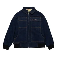 Джинсовая куртка с вышитым логотипом