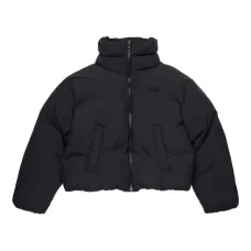 пуховик с высоким воротником