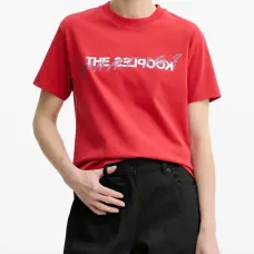 Хлопковая футболка с принтом логотипа Хлопковая футболка с принтом логотипа