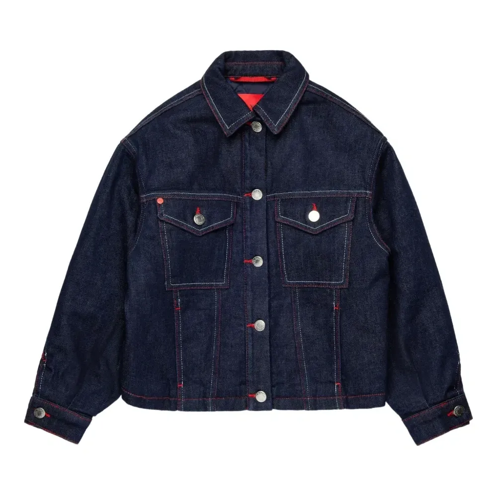 Джинсовая куртка с нашивкой-логотипом