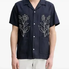 Рубашка с цветочной вышивкой
