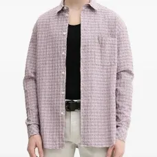 Фактурная рубашка в клетку гингем