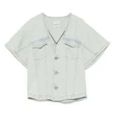 Джинсовая рубашка с короткими рукавами Джинсовая рубашка с короткими рукавами