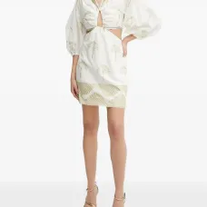 Платье мини с вышивкой