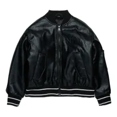 бомбер с тисненым логотипом