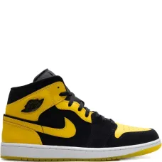 кроссовки Air Jordan 1 Mid Black/White/Varsity Maize