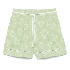 Шорты с цветочной вышивкой