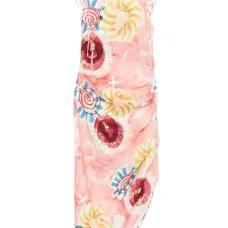 Платье макси с абстрактным принтом