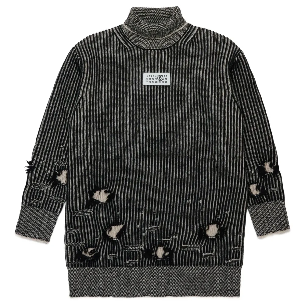 шерстяное платье с нашивкой-логотипом