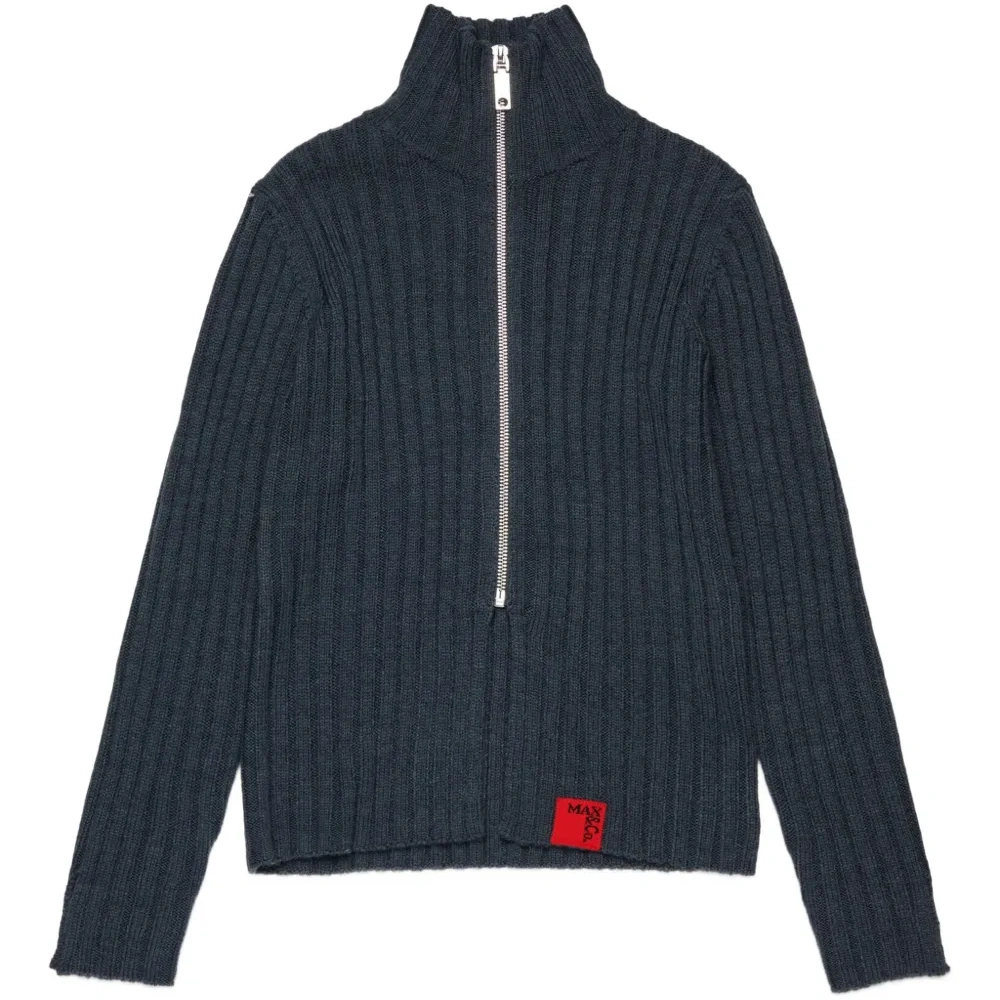 Кардиган в рубчик на молнии