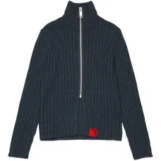 Кардиган в рубчик на молнии