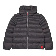 Пуховик с нашивкой-логотипом