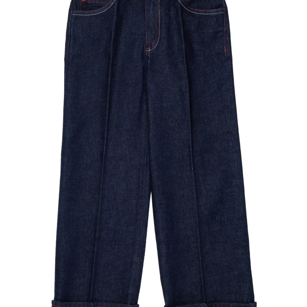 джинсы с подворотами