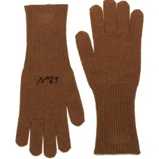 Перчатки в рубчик с логотипом