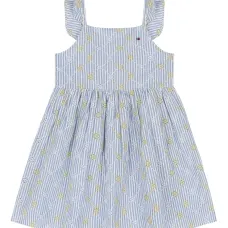 Платье с оборками и принтом