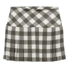 Плиссированная юбка в клетку