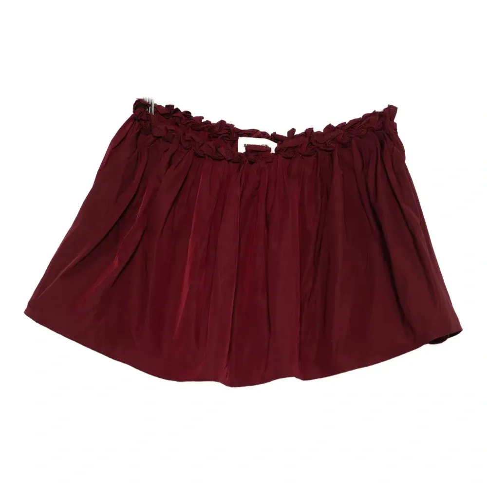 Платье мини с оборками и складками