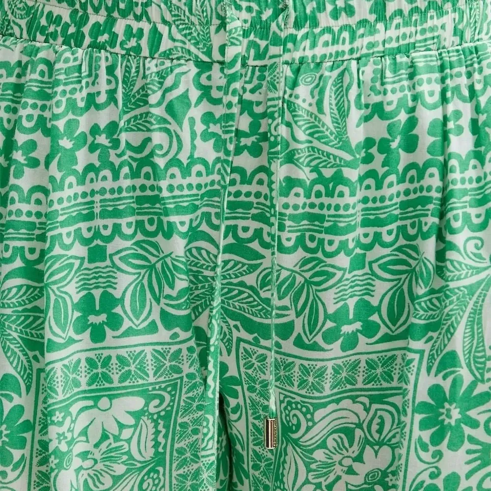 Брюки с кулиской и узором