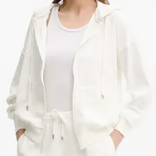 Топ на молнии с капюшоном