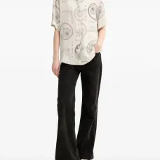 Рубашка с короткими рукавами и цветочным принтом Рубашка с короткими рукавами и цветочным принтом