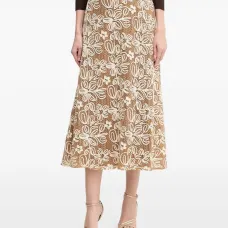 Юбка с цветочной вышивкой Юбка с цветочной вышивкой