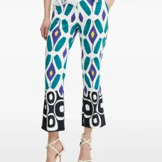 Расклешенные брюки с абстрактным принтом Расклешенные брюки с абстрактным принтом