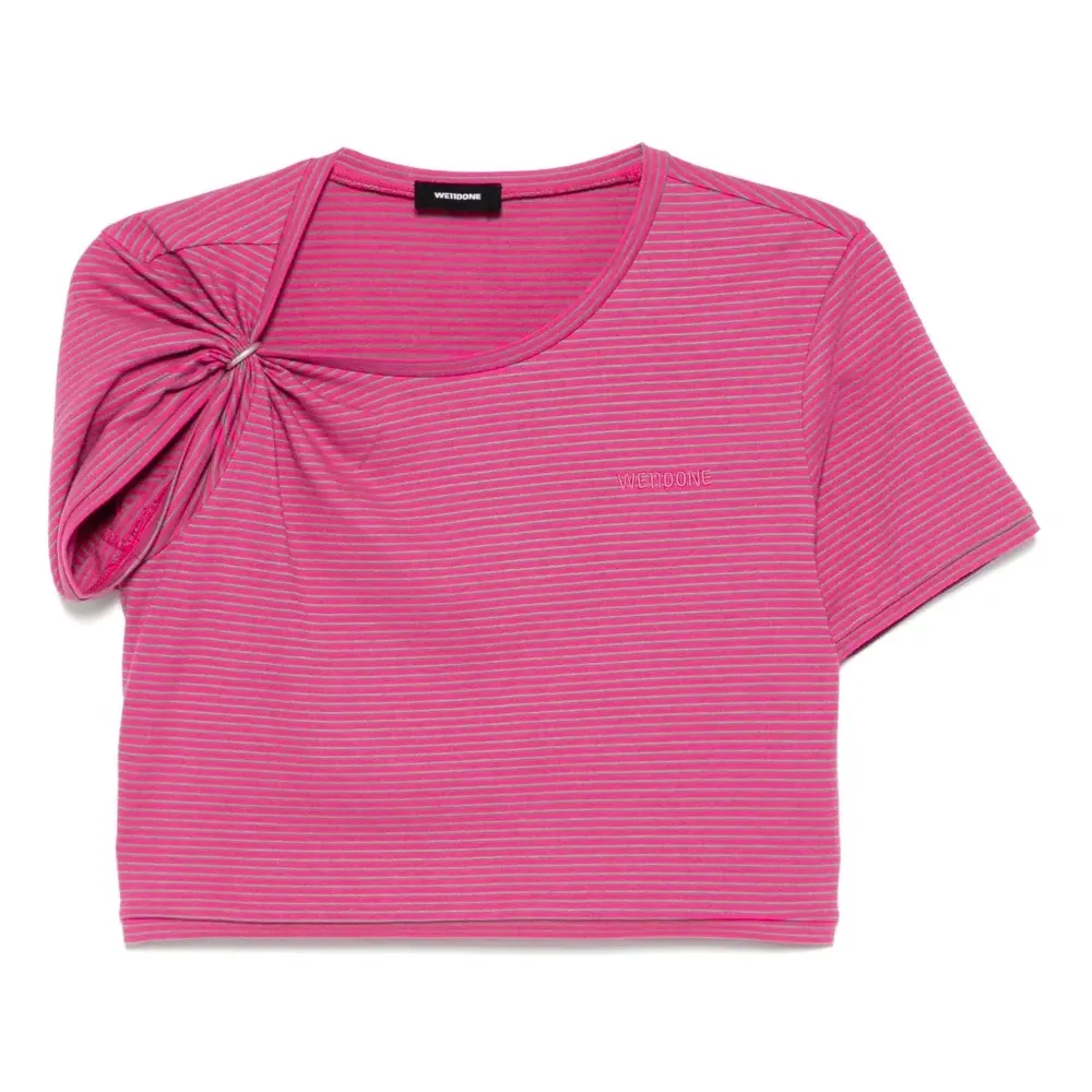 Укороченная футболка со сборками