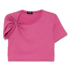 Укороченная футболка со сборками