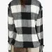 Plaid-patterned long-sleeve top