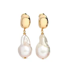 Серьги-подвески с жемчугом