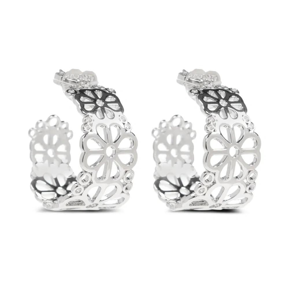 Серьги-кольца Flower Lace