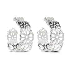 Серьги-кольца Flower Lace