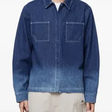 Джинсовая куртка с эффектом омбре