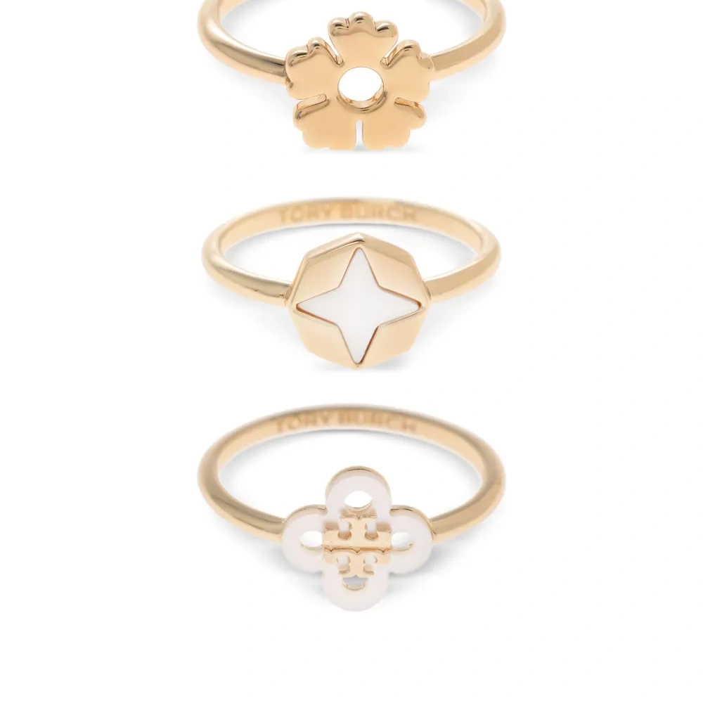 Комплект из трех колец с подвесками