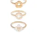 Комплект из трех колец с подвесками